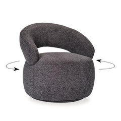 Fauteuil "Lucas" — Tissu Blanc Crème