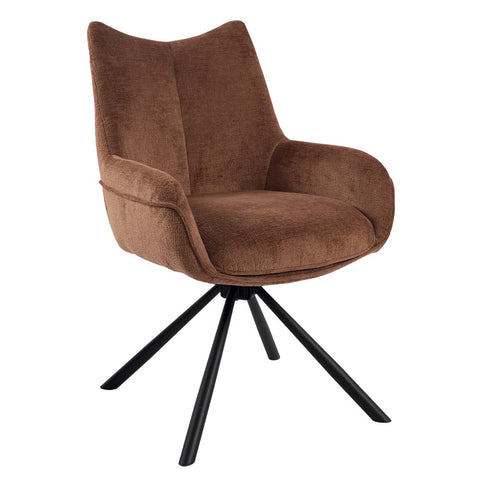 Fauteuil tournant KALI - Terracotta