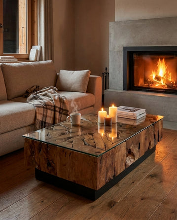 Table basse ATATABA - salon cosy chalet contemporain