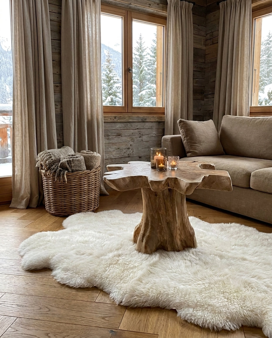Table basse FARTABA 112 salon cosy montagne