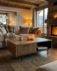Table basse KUOPTABA 13 - salon cosy chalet alpin