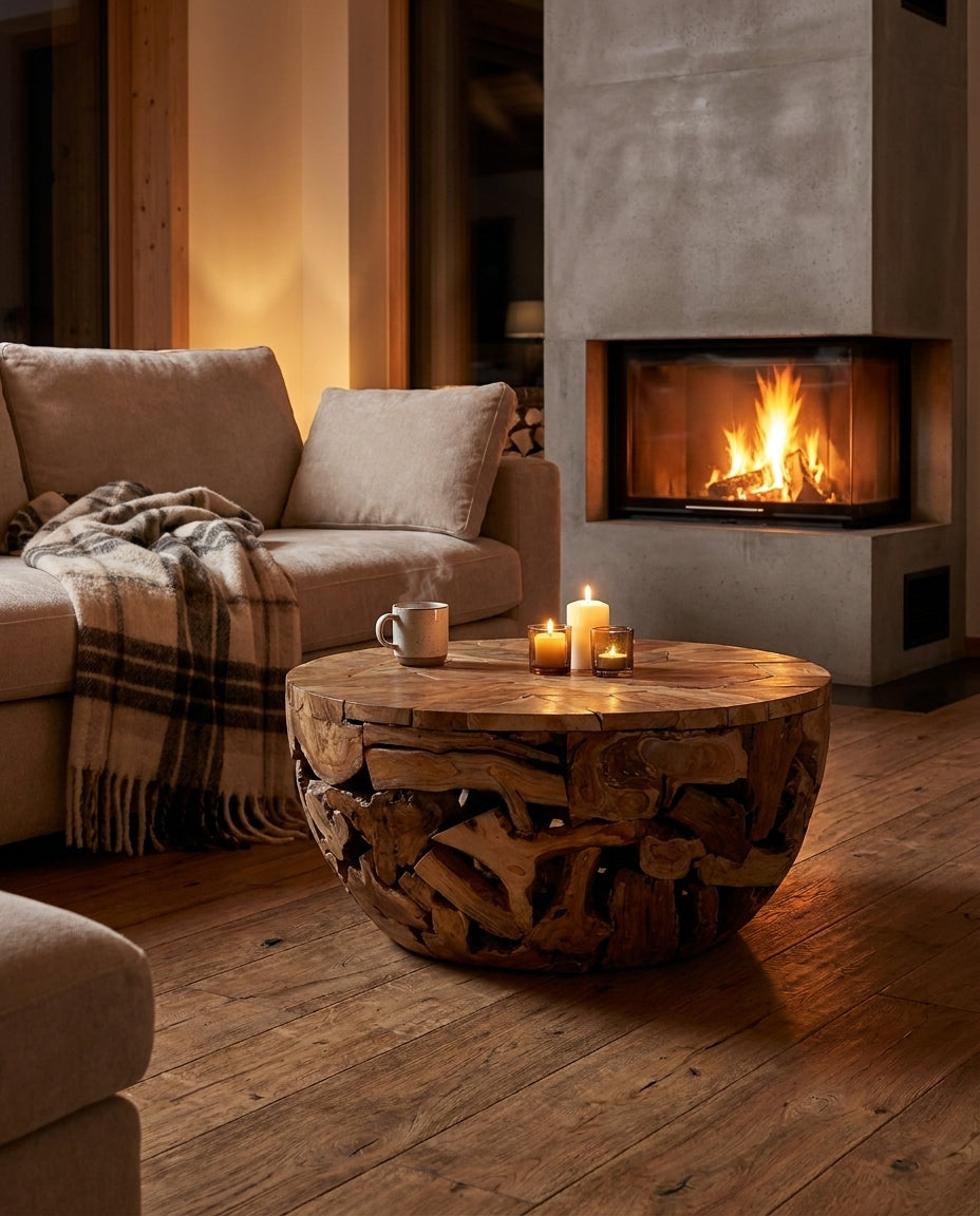 Table basse WISTABARO - salon cosy chalet contemporain