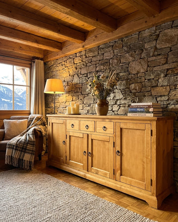 Bahut MC-09 en ambiance chalet savoyard authentique