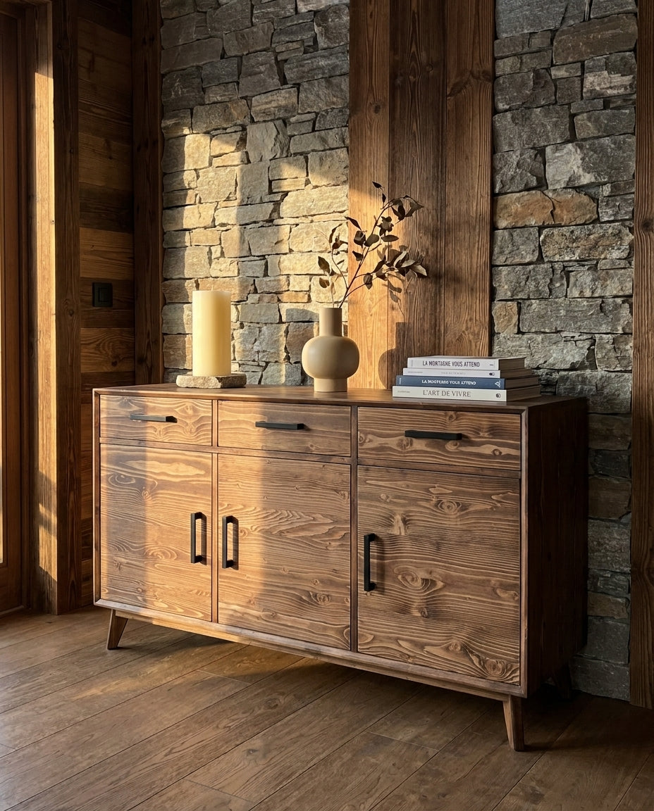Bahut NOS-05 en ambiance chalet montagne moderne chic