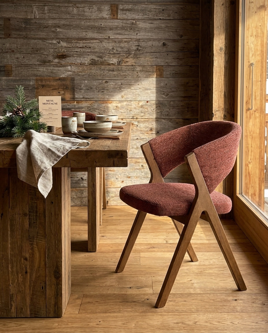 Chaise Kyara — décor salle à manger chalet montagne