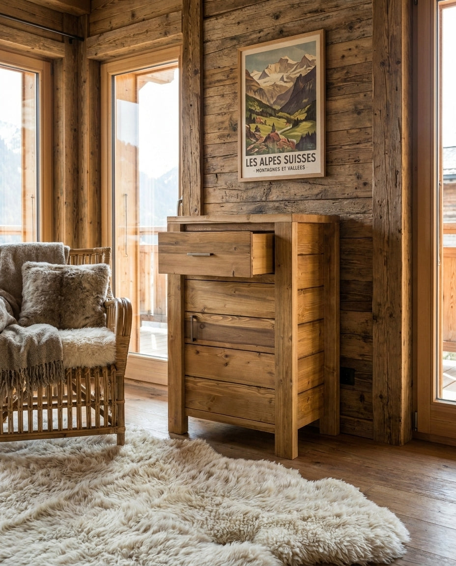 Confiturier ND-01 épicéa miel — décor chalet montagne