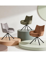Fauteuil tournant KALI - coloris disponibles