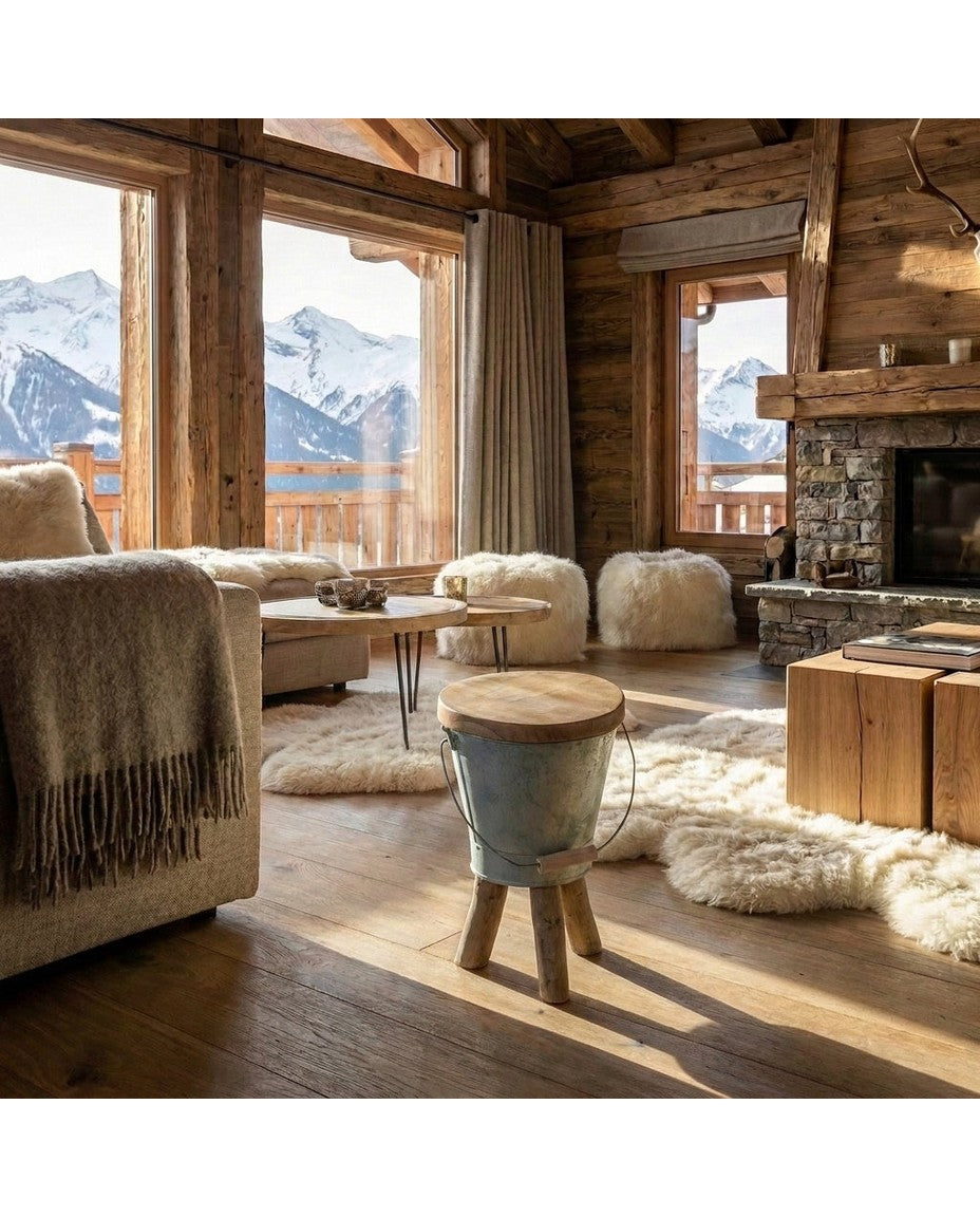 TABOURET SEAU chalet
