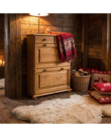 Meuble à chaussures T316 - ambiance chalet