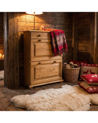 Meuble à chaussures T316 - ambiance chalet