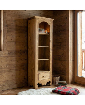 Bibliothèque C132 dans un coin chalet montagne
