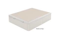 Sommier coffre Living - Simili cuir beige