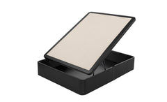 Sommier coffre Living ouvert - Simili cuir noir