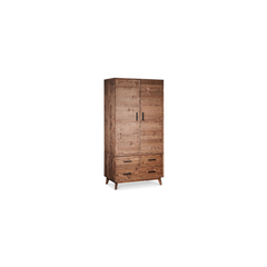 ARMOIRE 2 PORTES 3 TIROIRS